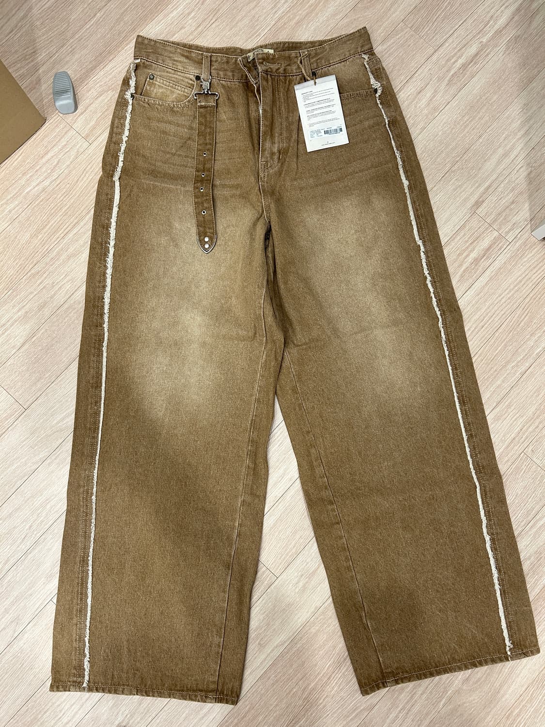 마틴플랜 브라운 와이드 데님 팬츠 48 상품이미지7