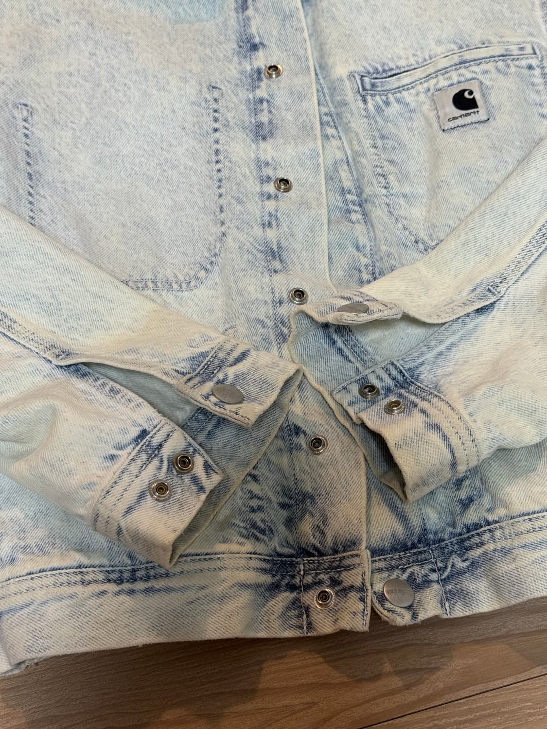 칼하트 우먼 노라 자켓 블루 선워시드 xs 상품이미지4