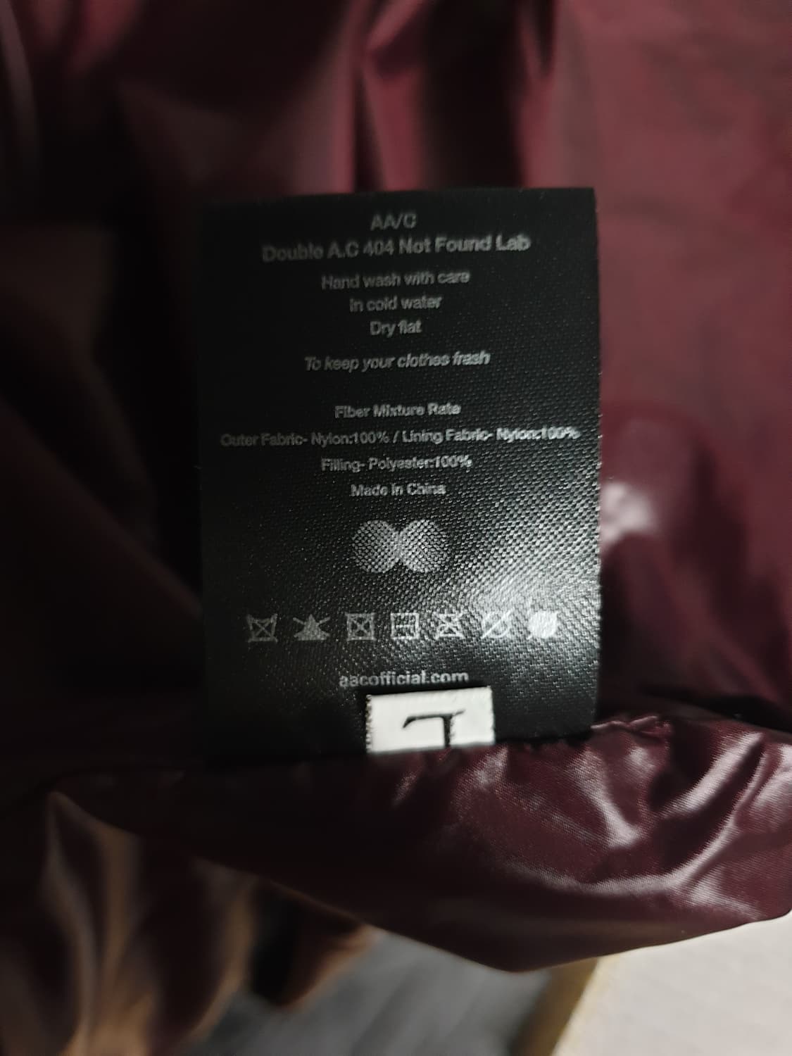 더블에이씨 웰론 유광 경량 패딩 와인색 (L) 상품이미지7