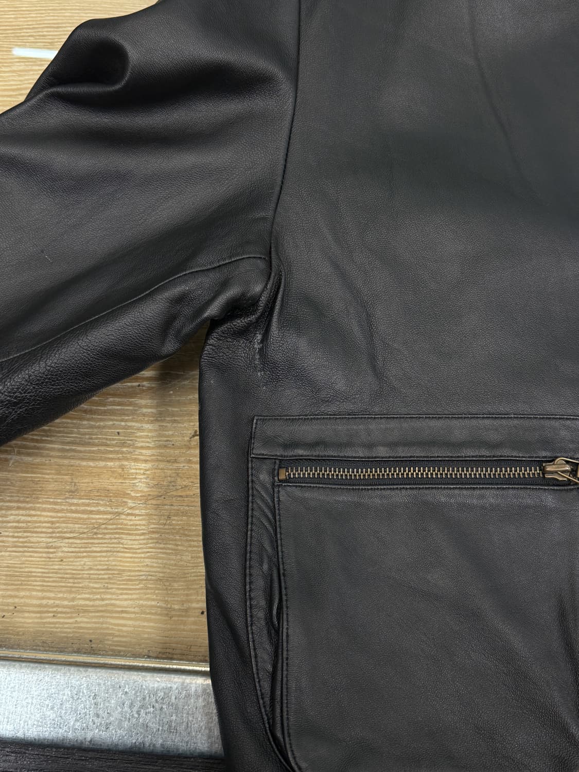 Chiffons 램 레더 봄버 자켓 상품이미지9