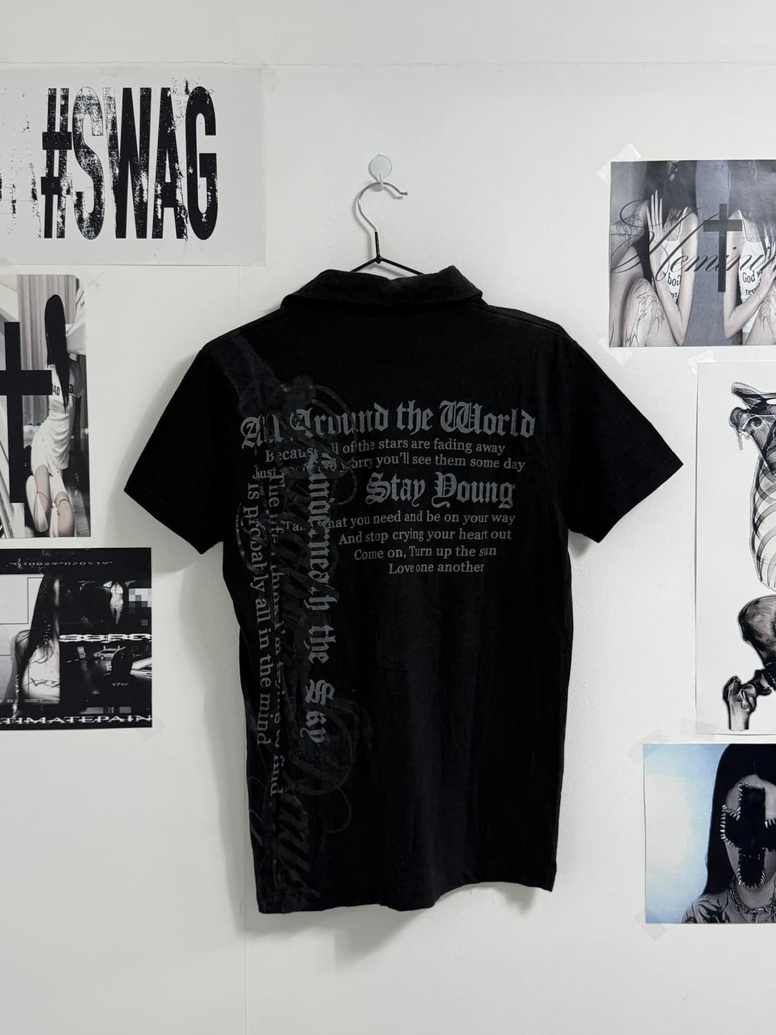 00s punk printing collar halfsleeve 상품이미지2