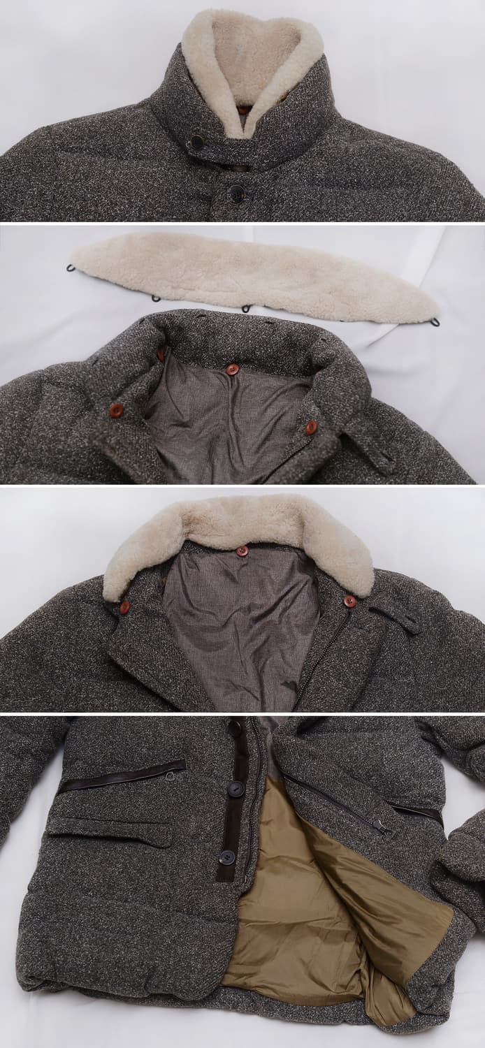 시리즈 (series) 라파예트 양털카라 트위드 다운패딩 자켓 (100) 상품이미지4