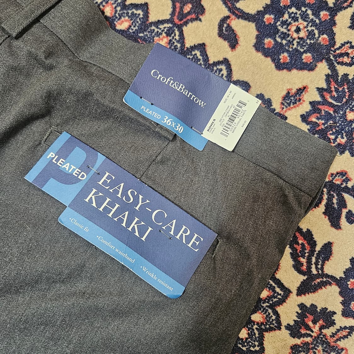  (새상품)Croft & Barrow in USA 코튼 투턱 레귤러 팬츠 상품이미지6