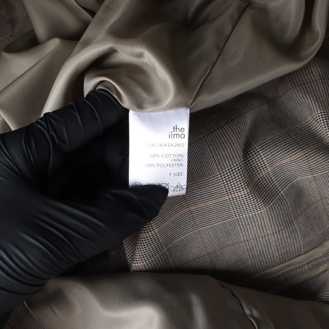 더일마 베이지 체크 더블 블레이저 F 상품이미지7