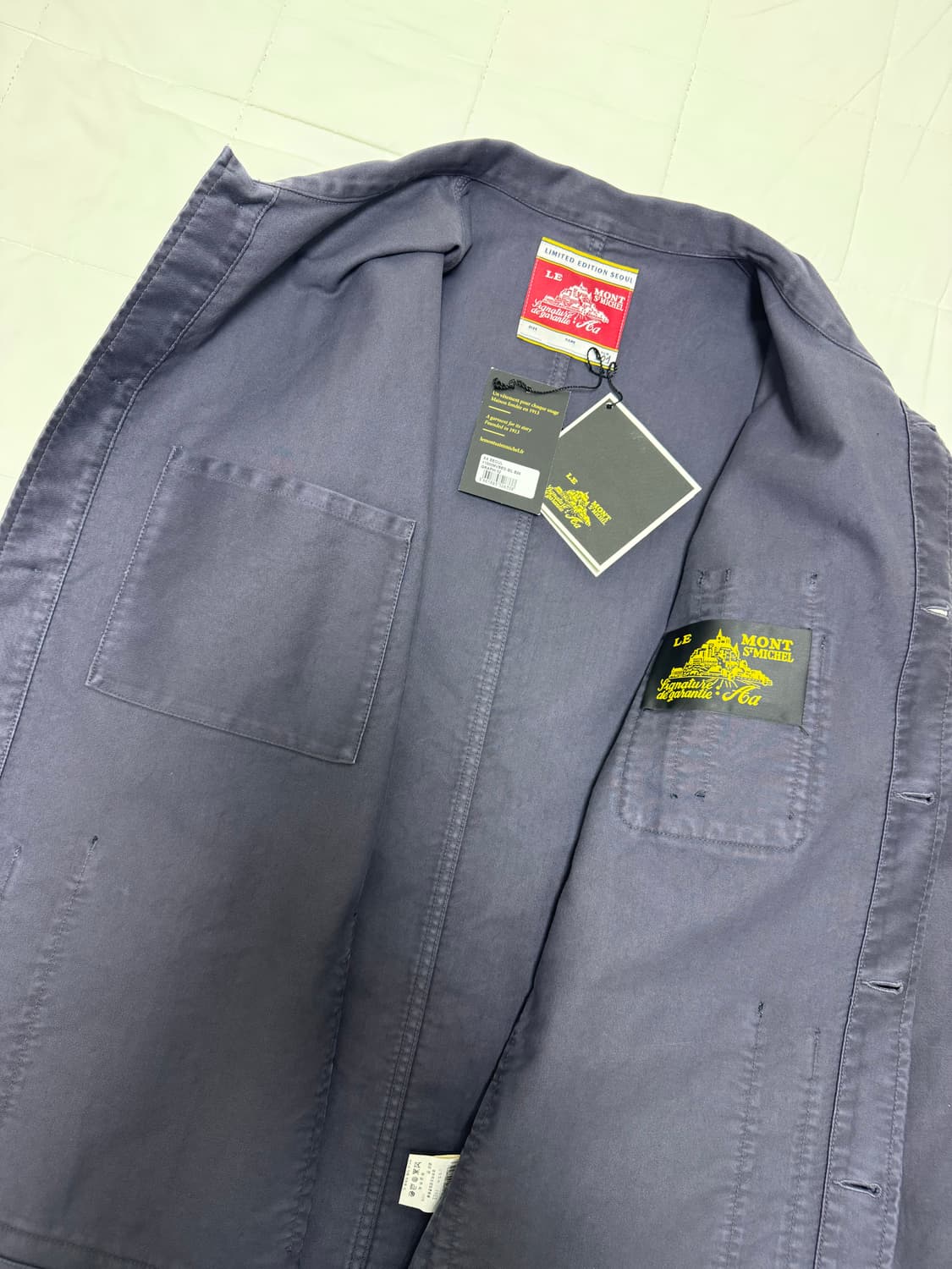 (52,새상품)르몽생미셸 몰스킨 워크 자켓 Seoul Edition 한정 상품이미지6