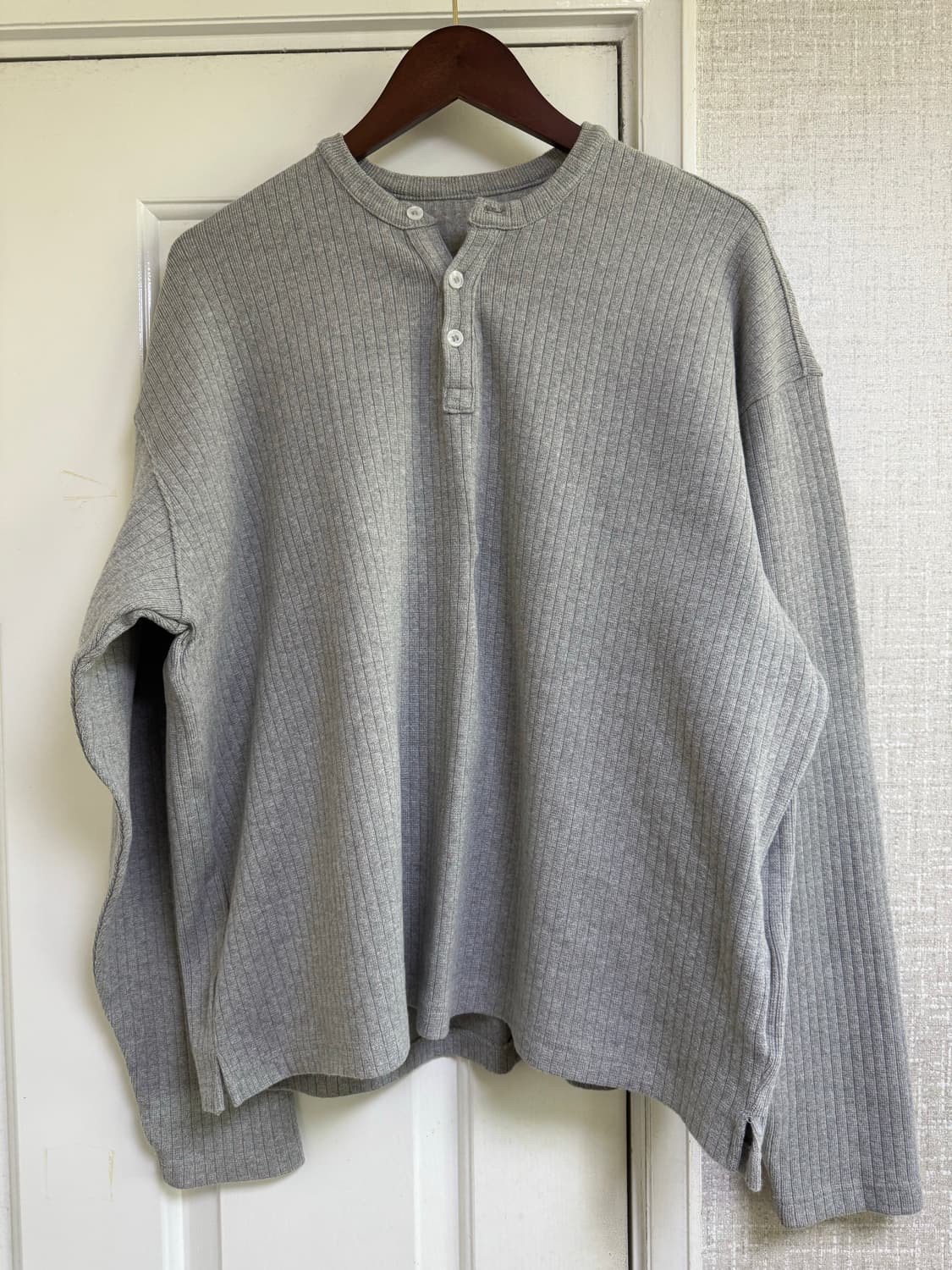 [1] 논노드 핑거홀 헨리넥 그레이 상품이미지1