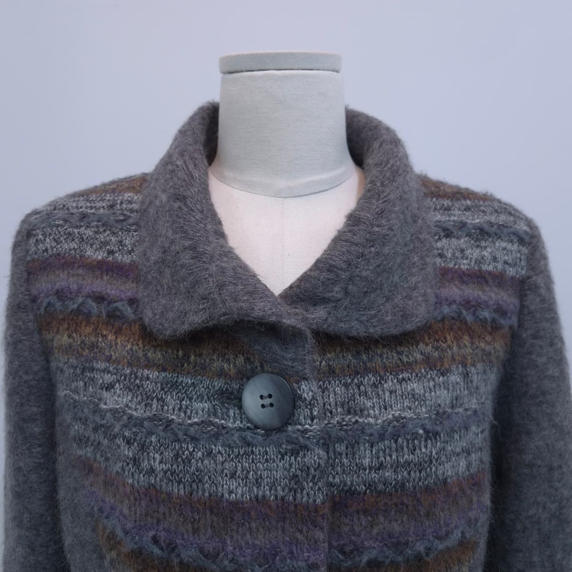 그레이 모헤어 울 코트 상품이미지2