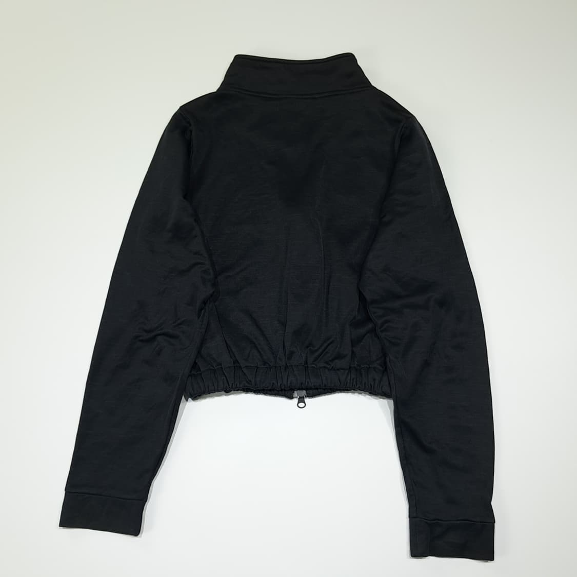CL818 FREE 아디다스 기모 비대칭 블랙 크롭 집업 자켓 상품이미지5