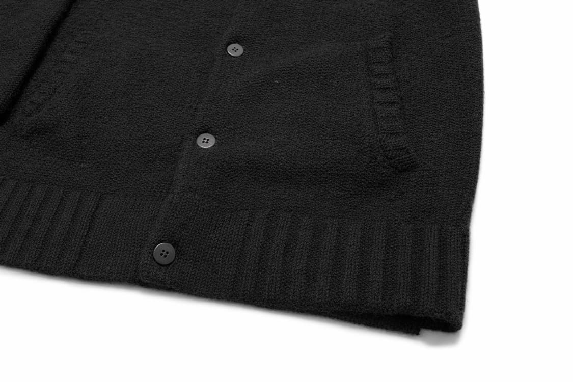 JPN 빔즈 BEAMS 울100% 블랙 니트 가디건 M 상품이미지4