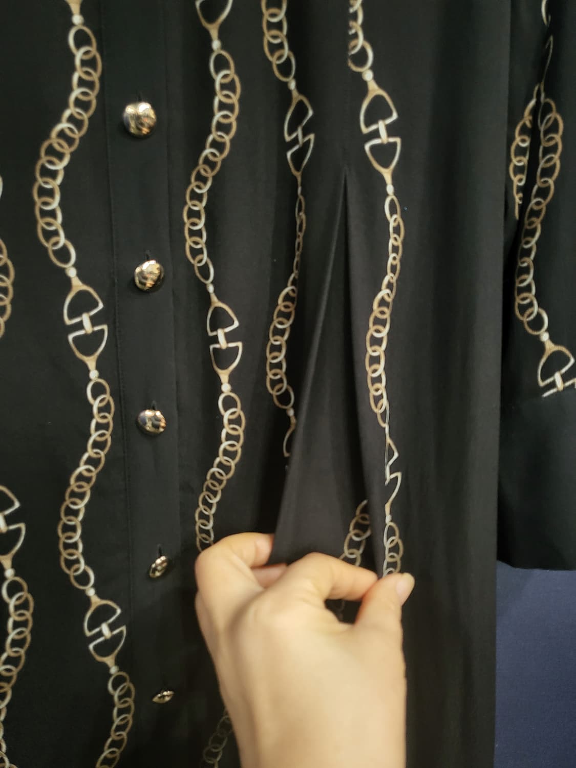 마시모두띠 체인 패턴 벨트 원피스 상품이미지5