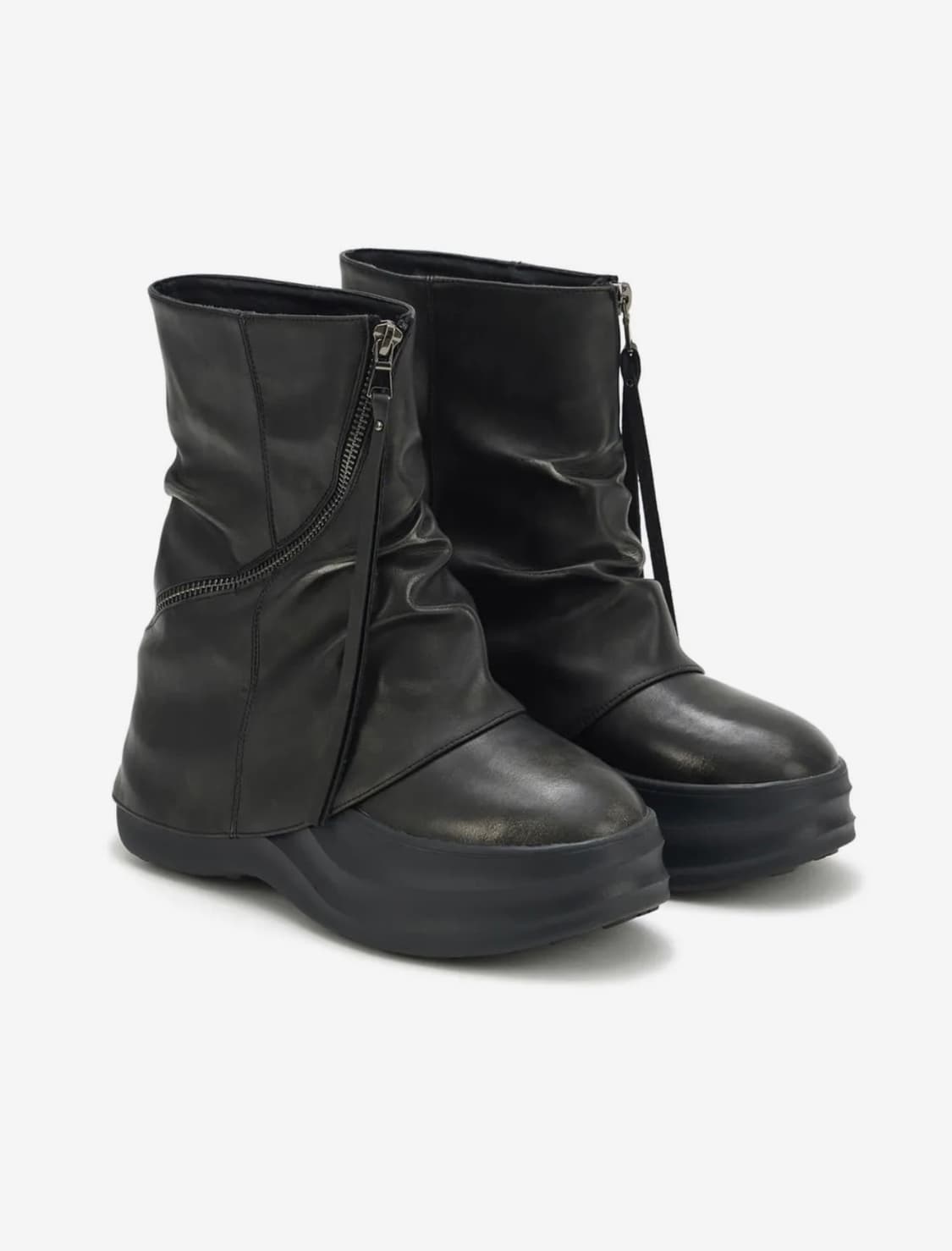 다이닛 지퍼 커브드 라인 플랫폼 부츠 상품이미지1