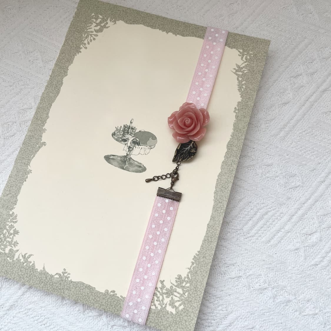 ⊰dot flower⊱ book-band 리본 꽃 북밴드 상품이미지3