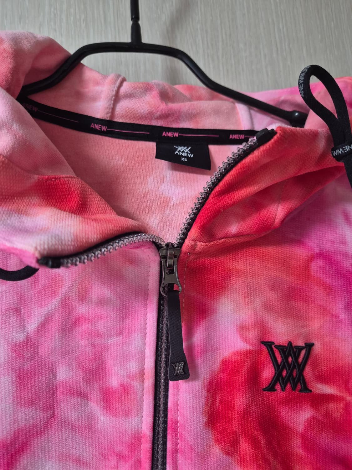 정품 (22년) 어뉴골프 ANEW 여성 후드집업 핑크 XS  상품이미지6