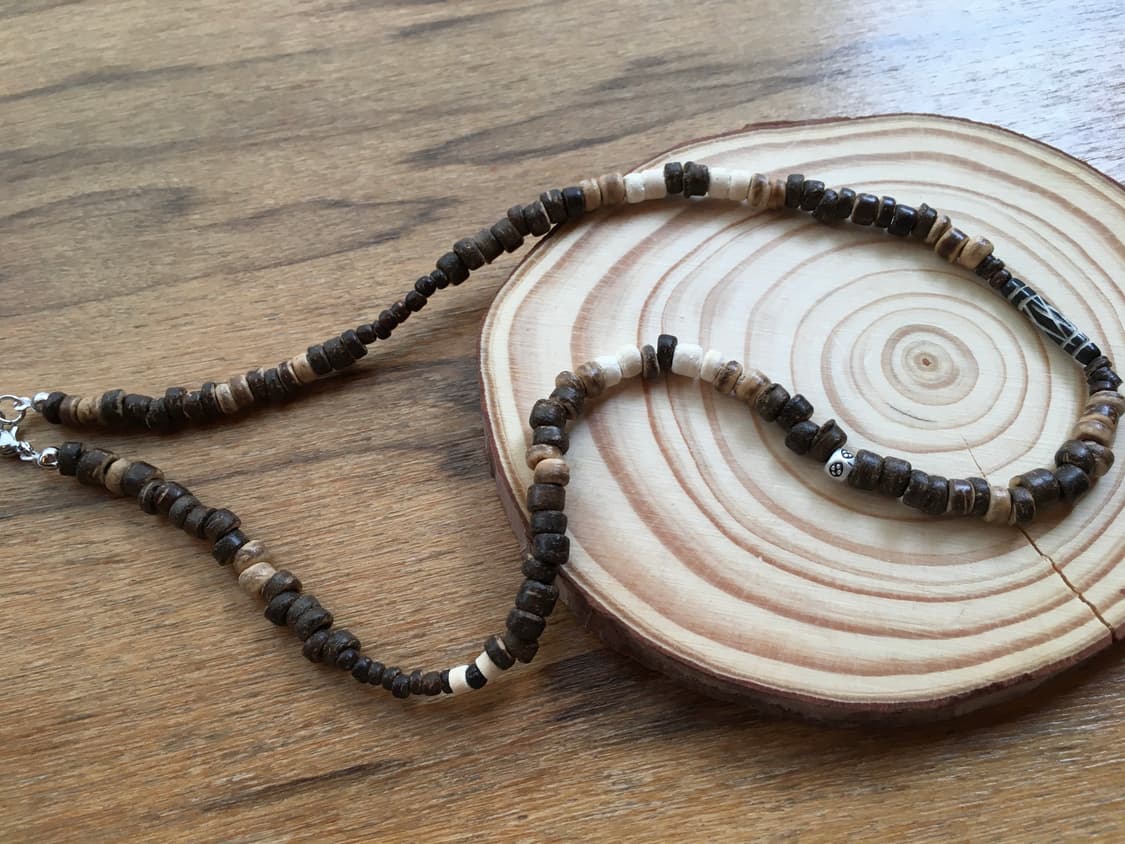 coconut wood necklace 상품이미지3