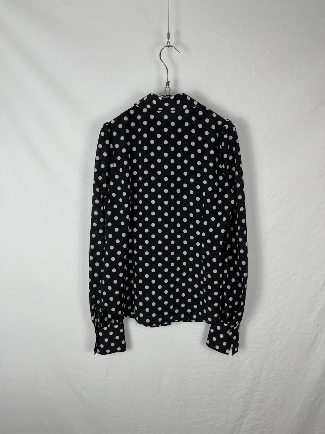 Vintage (maede in japan) 폴카 도트 패턴 셔츠  상품이미지6