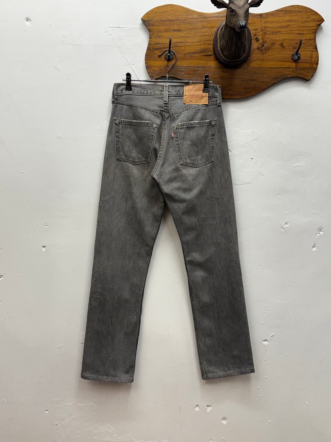 90s USA Levi's 501 Straight Gray Denim P 상품이미지1