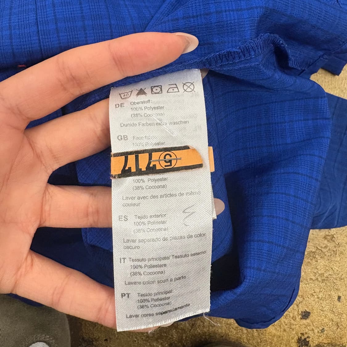 [정품/M] 마무트 블루 체크패턴 반팔 셔츠 b14 상품이미지6