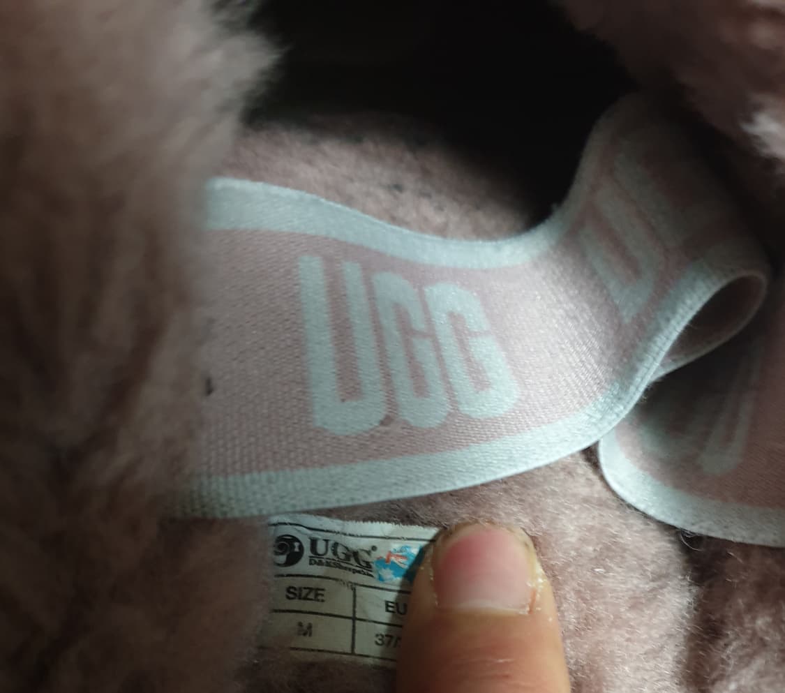 어그 호주 DK 플랫폼 밴딩 양털 슬리퍼 핑크 EU37~38 상품이미지5