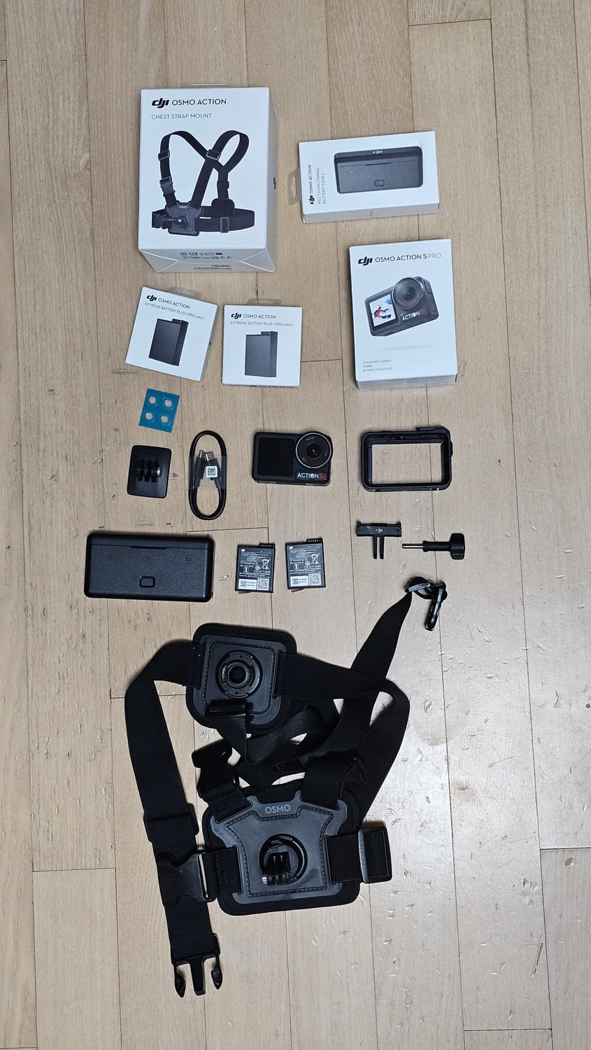 오즈모 액션 5 스탠다드 콤보, 배터리 케이스, 체스트 마운트 판매 상품이미지1