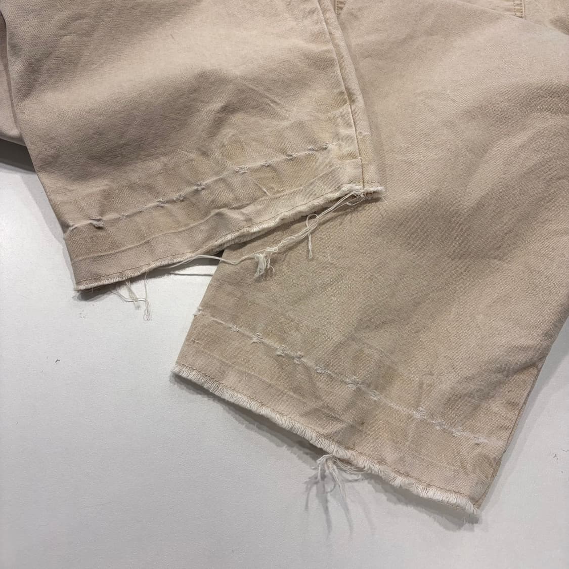 [32] 자라 더블니 데미지 베이지 워크 팬츠 D752 상품이미지8