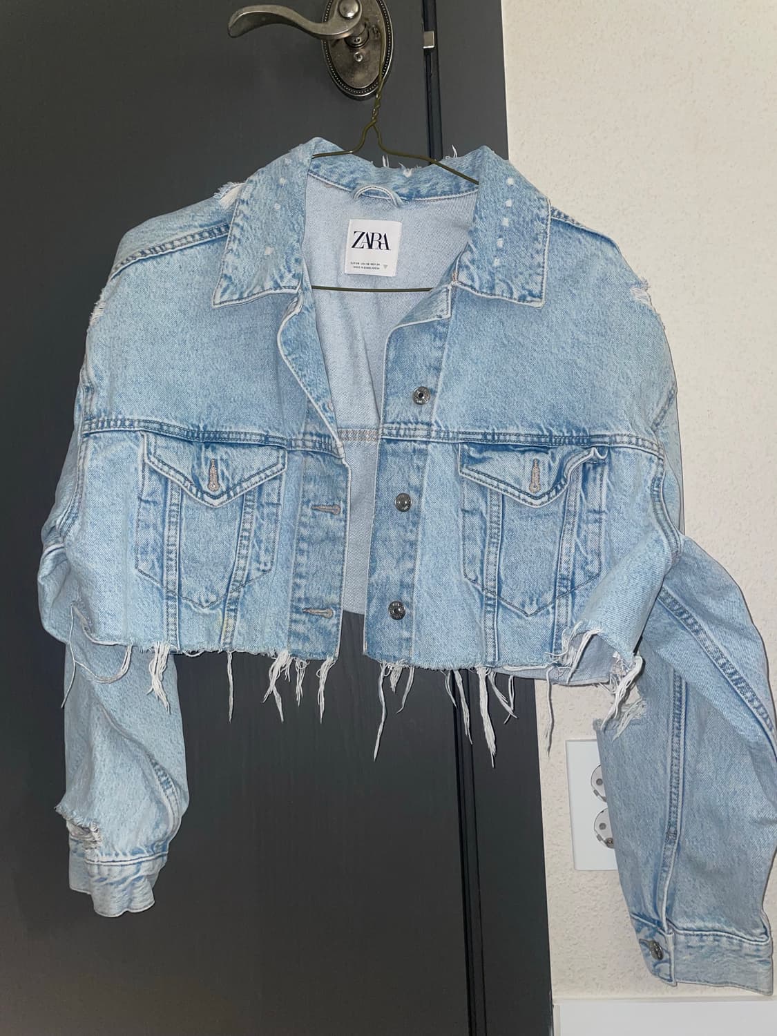 자라 크롭 데님 자켓 상품이미지1