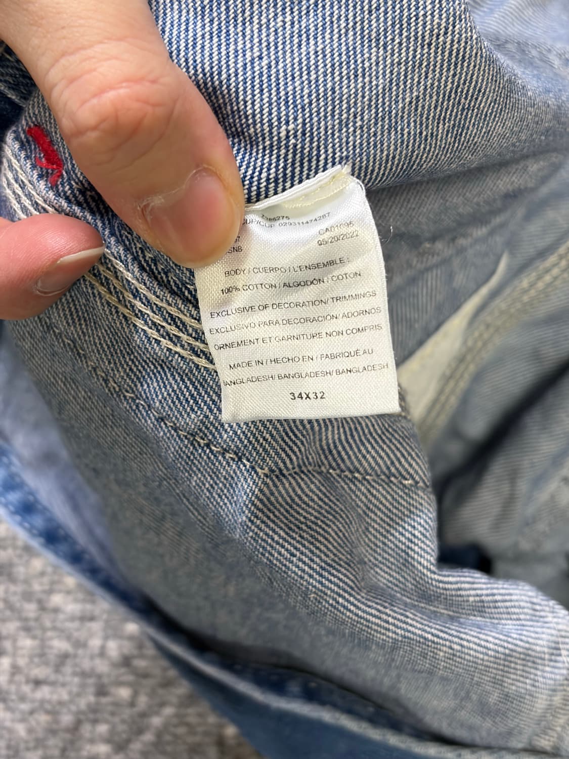 디키즈 데님 오버롤 34x32 상품이미지4