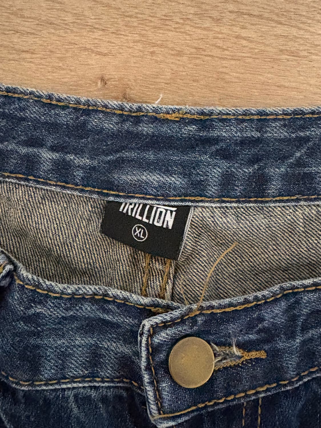 Trillion 워싱 와이드 데님 XL 상품이미지2