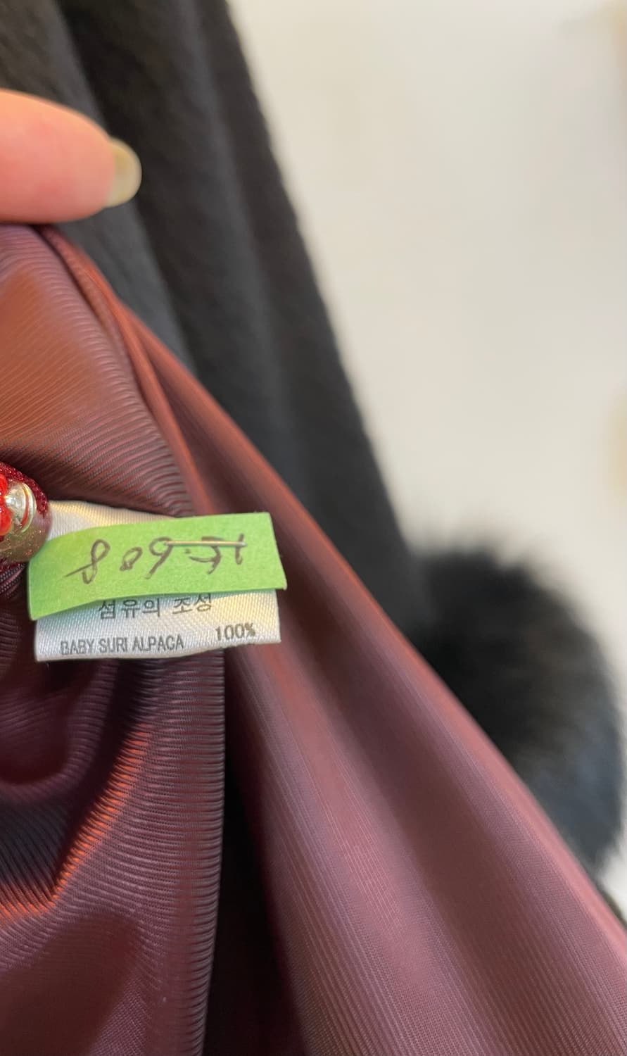 오뜨블링 폭스퍼 베이비 수리 알파카코트:) 여성블랙롱코트 하객룩데이트룩 상품이미지7