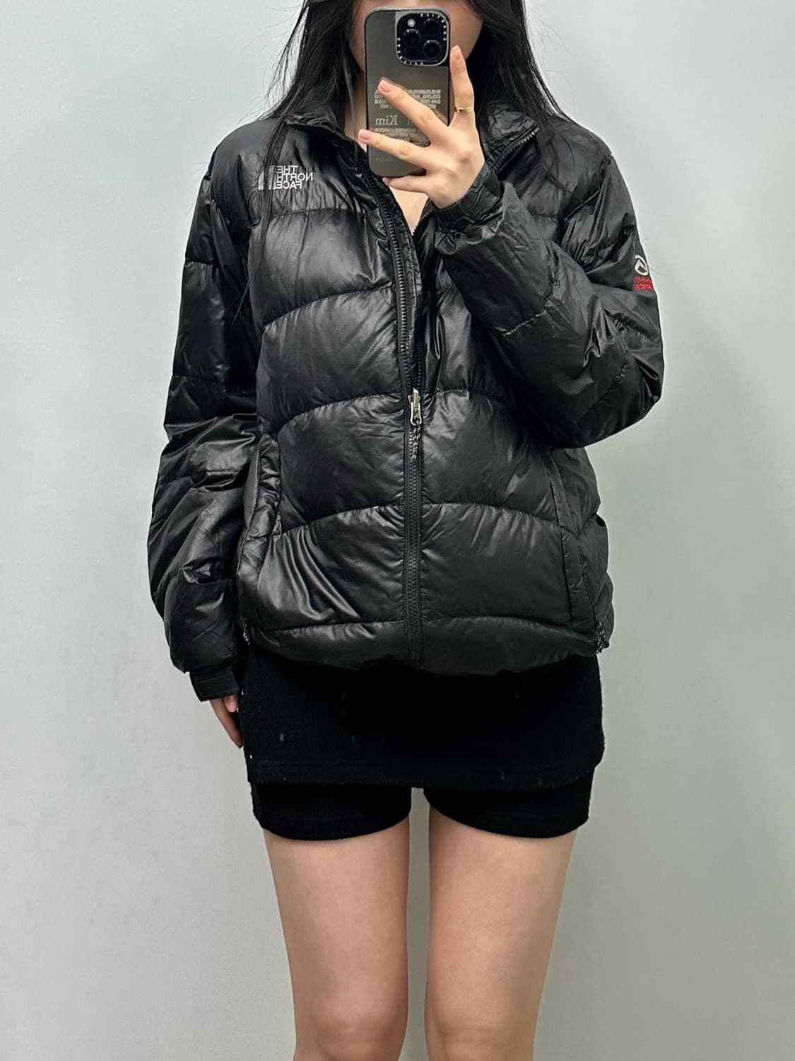 노스페이스 써밋시리즈 블랙 유광 패딩 상품이미지1