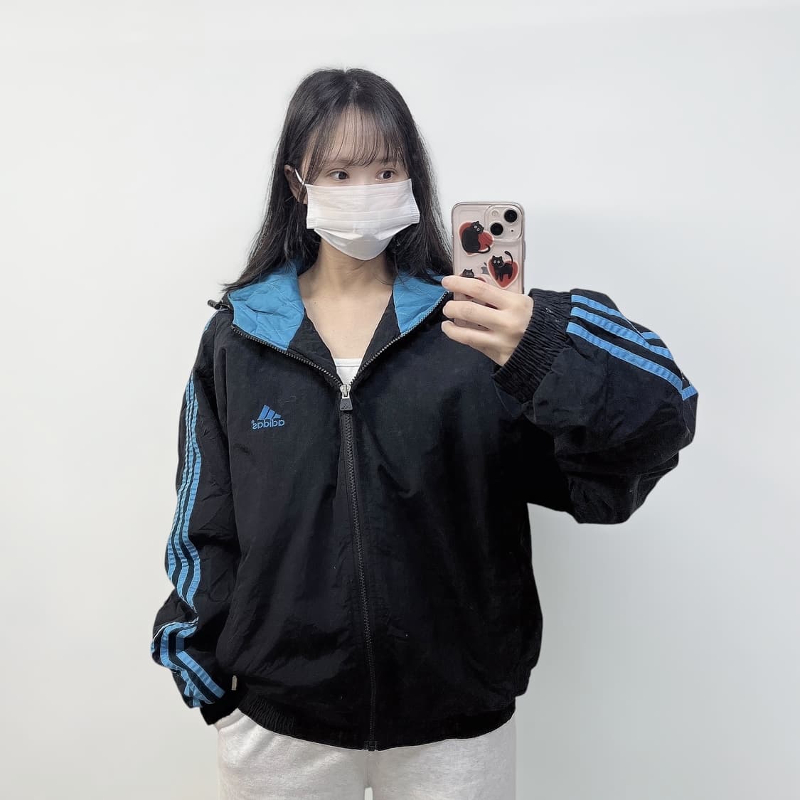 아디다스 올드스쿨 사이드라인 후드 점퍼 상품이미지1