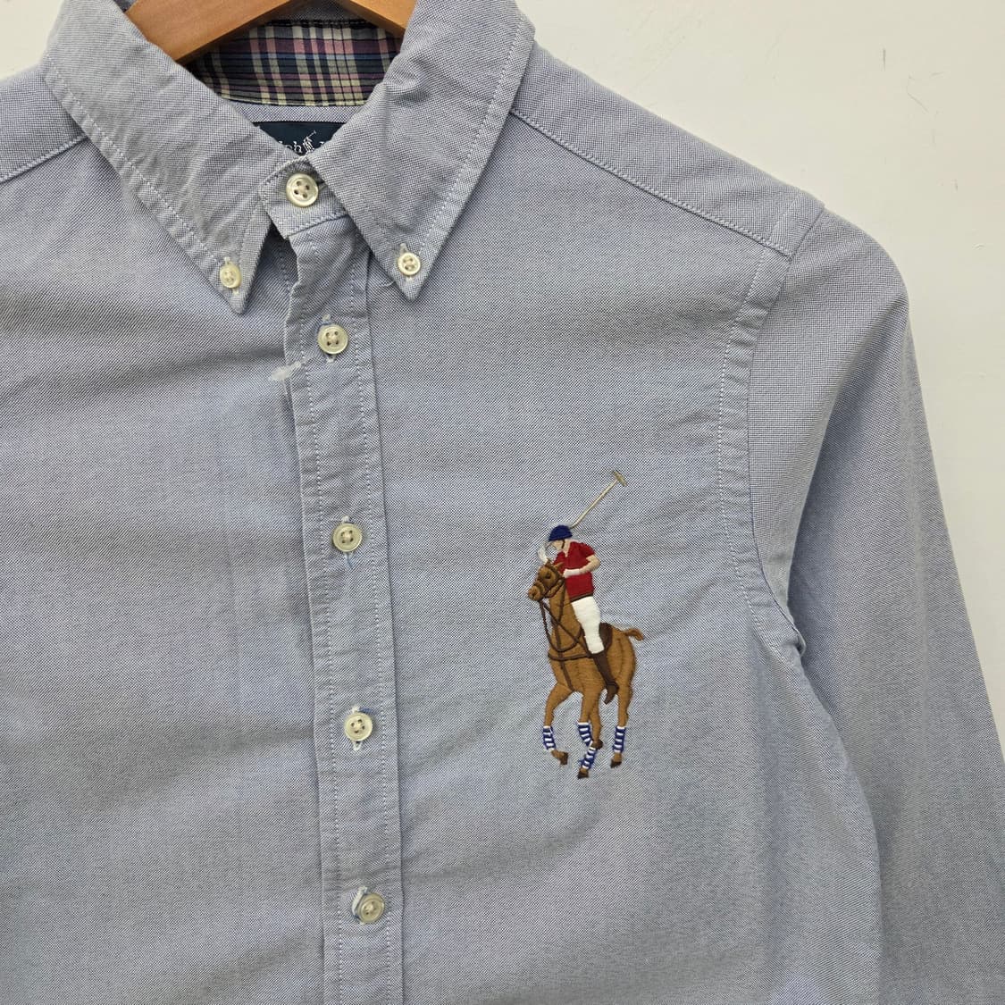 폴로 랄프로렌 셔츠 하늘색 빅포니 자수 여m 상품이미지3