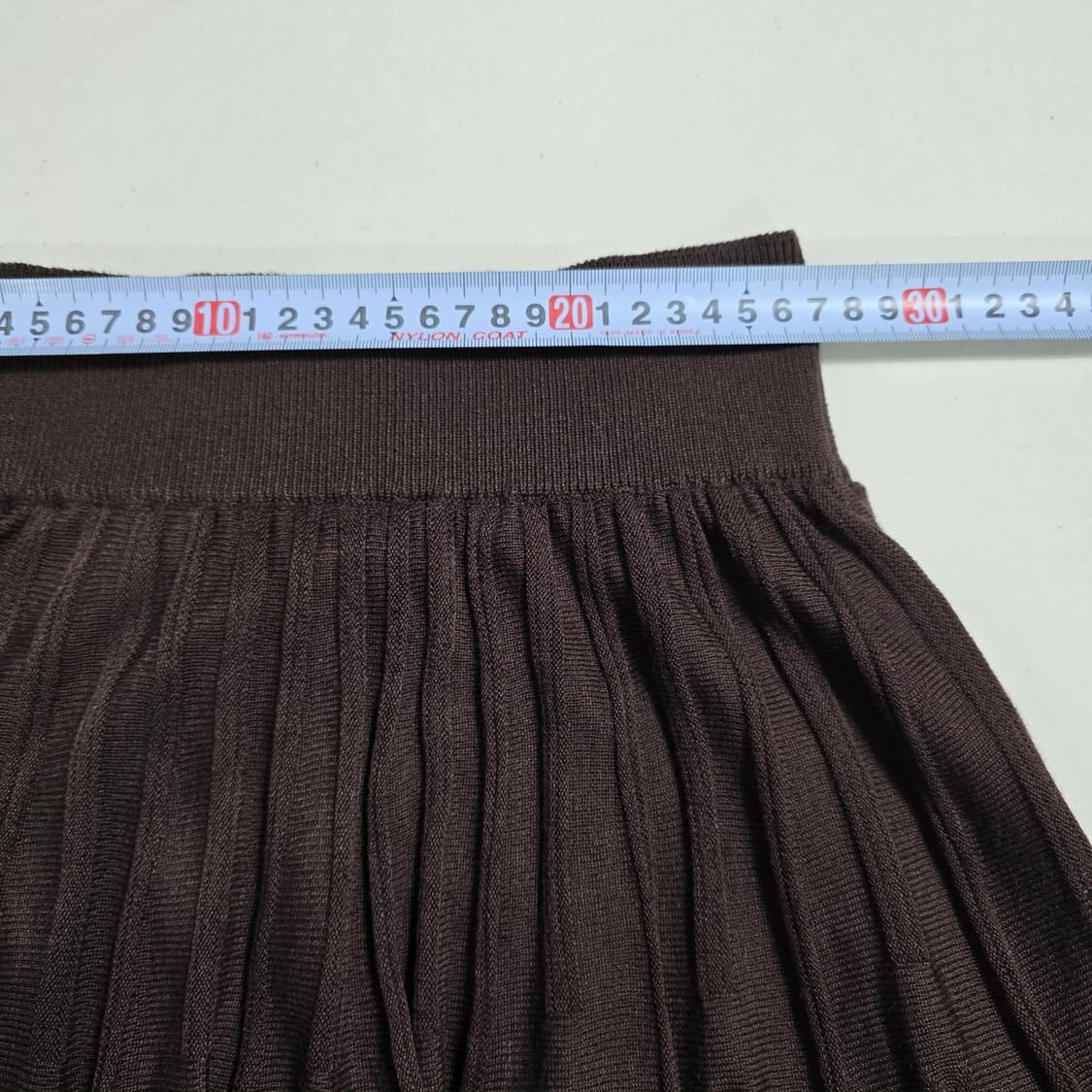 1147 에고이스트 정품 니트 플리츠 스커트 브라운 55 상품이미지2