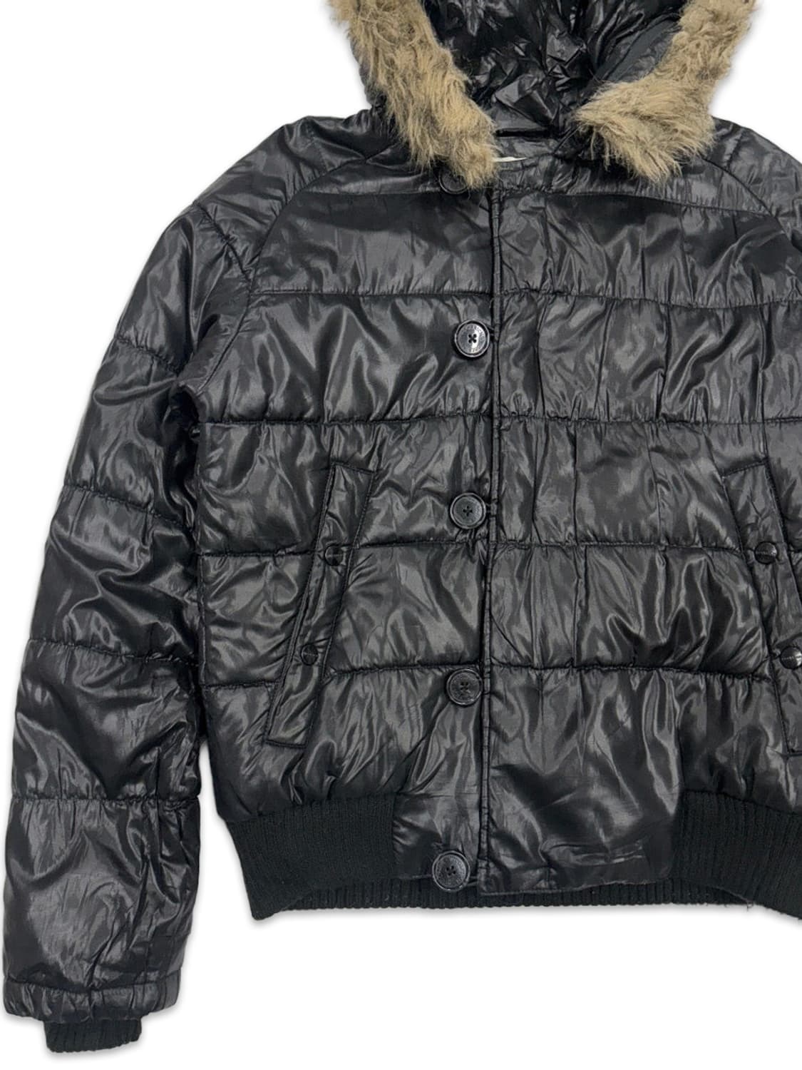 빈티지 Woolrich 블랙 퍼 패딩 상품이미지5