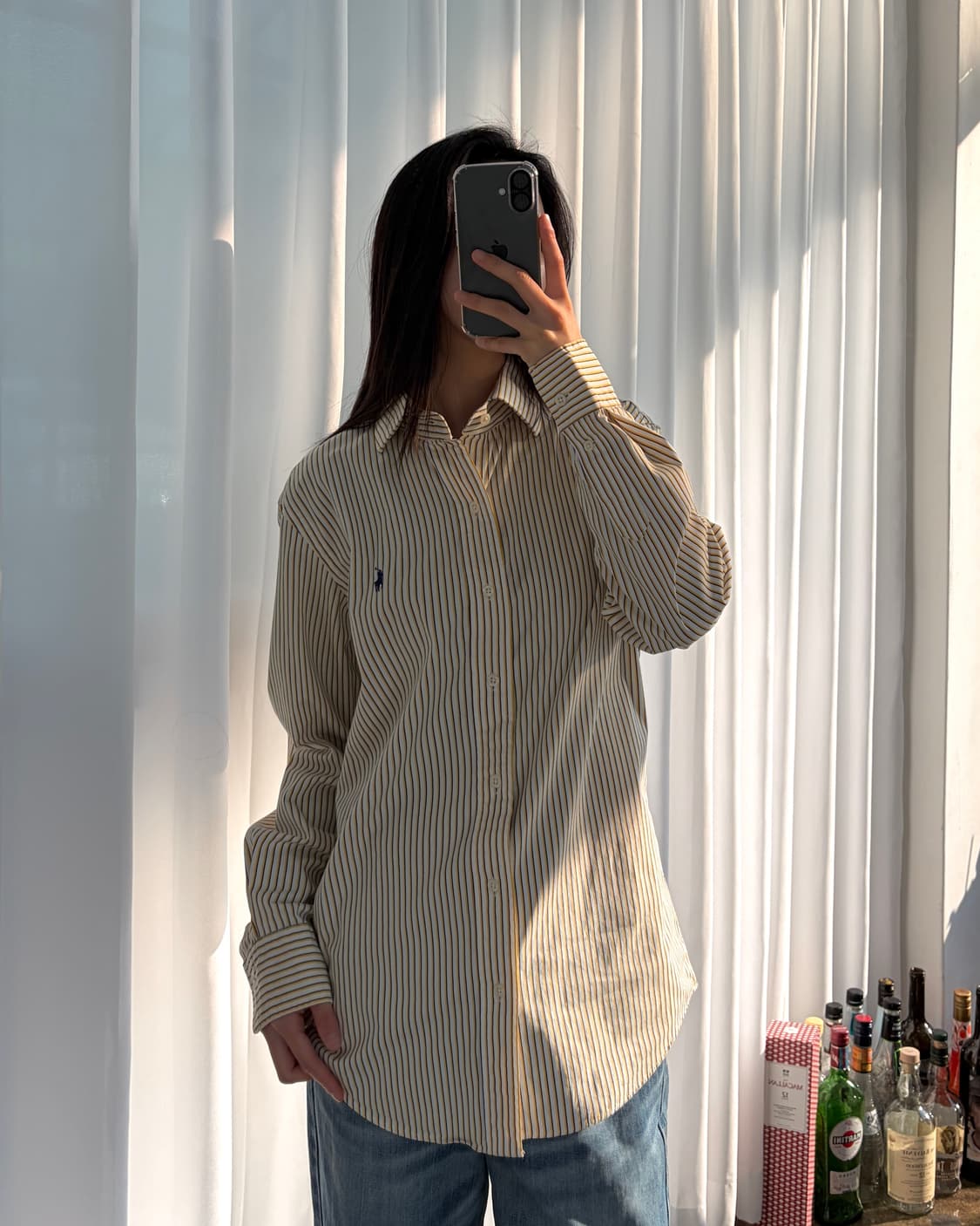 [S]폴로 랄프로렌 커스텀핏 스트라이프 드레스 셔츠 상품이미지1