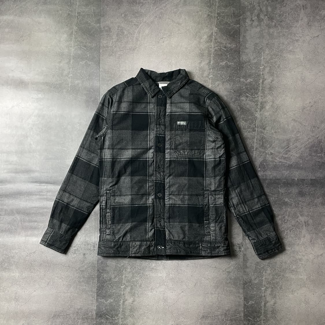 COLUMBIA 컬럼비아 빈티지 블랙 체크 코튼 셔츠자켓 A00421 상품이미지1