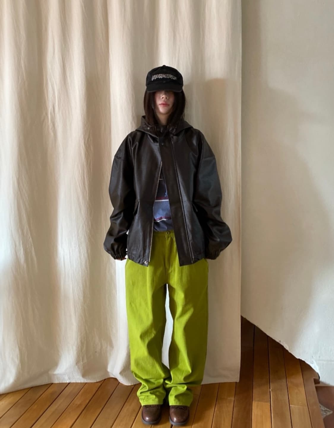 어나더랭귀지 모래하우스 모드니치 컬러 코튼 일자핏 데님 팬츠 상품이미지3