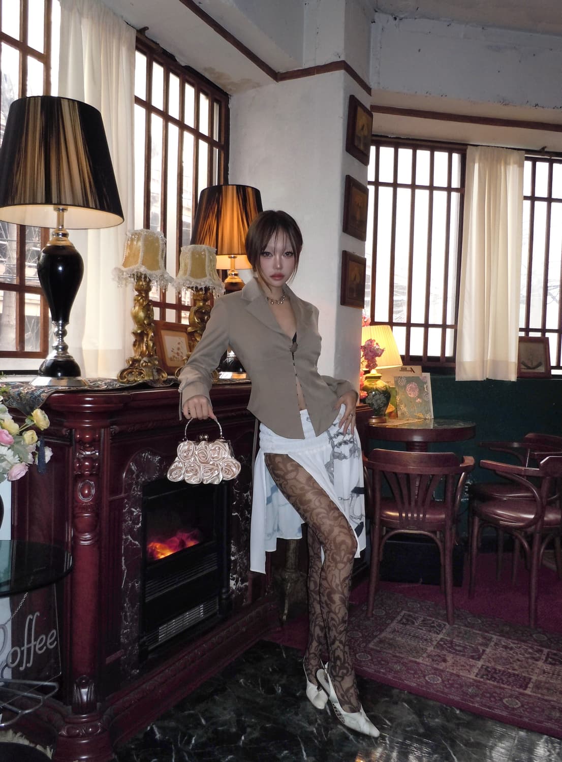 604Service Smoked Side Slit Skirt 스커트 상품이미지2