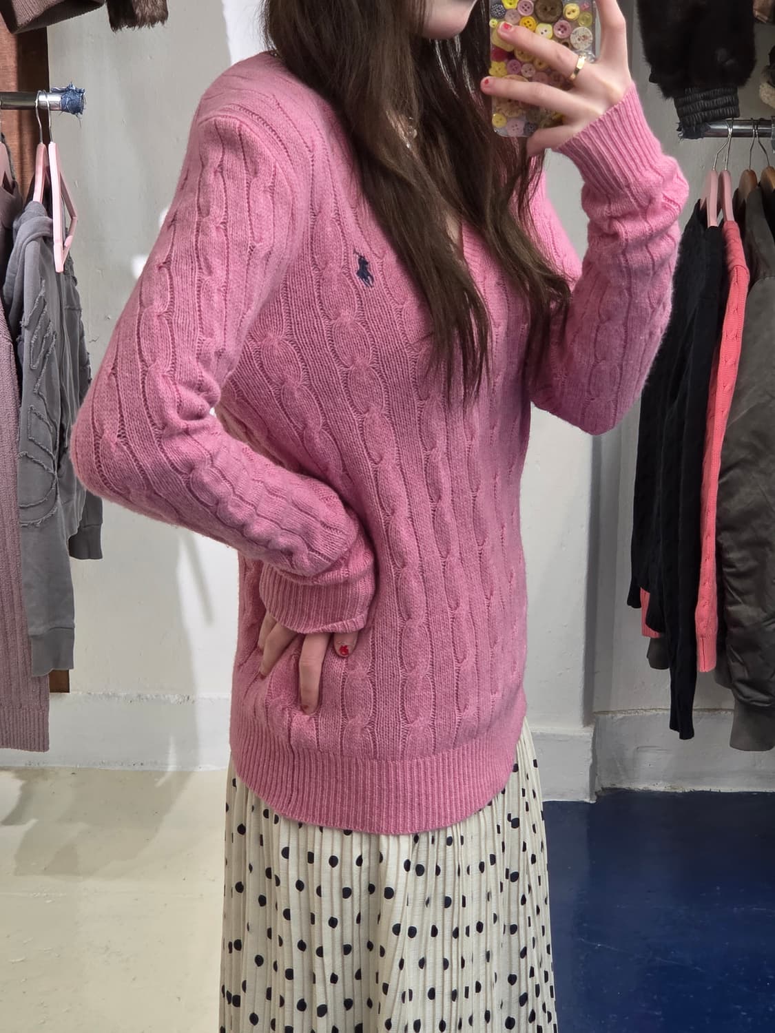 PRL 폴로 랄프로렌 캐시미어 꽈배기 니트 상품이미지2