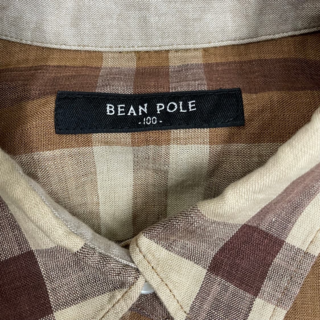 빈폴 체크 린넨 셔츠 100 상품이미지3