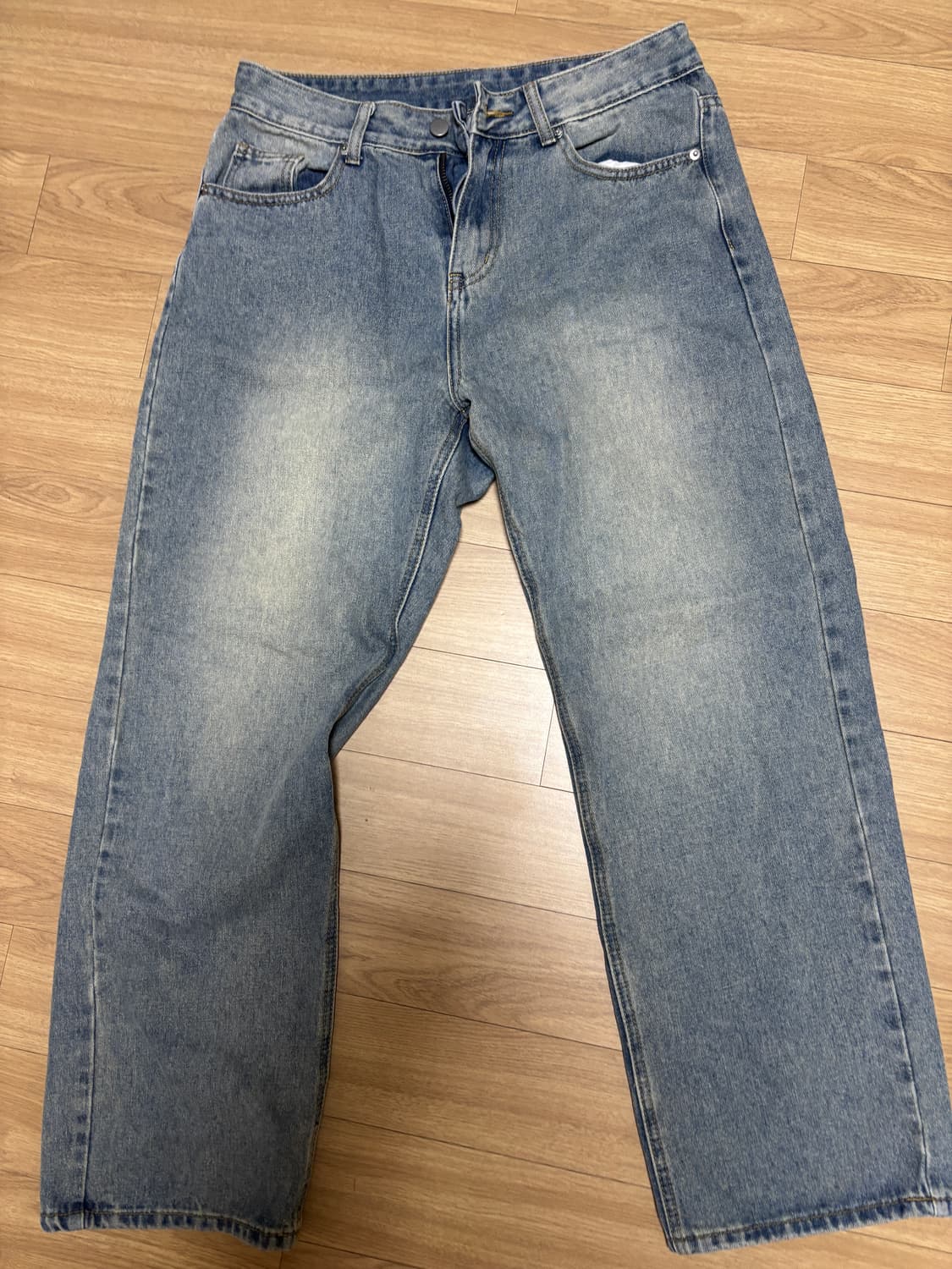 세미와이드 연청 데님팬츠  상품이미지1