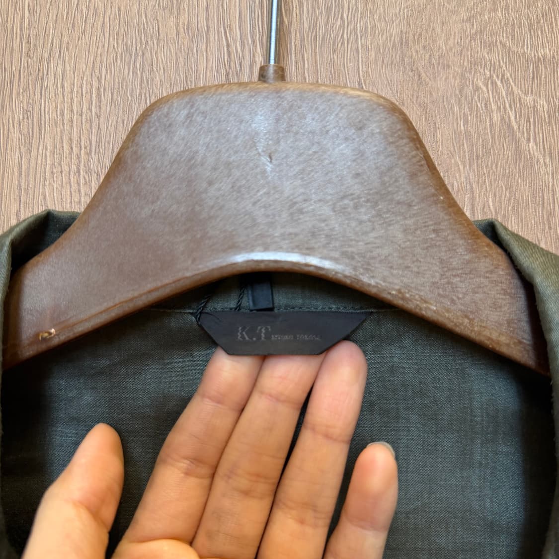 빈티지 테일러드 자켓 투 버튼 플랩 포켓 디테일 슬림핏 카키 상품이미지5