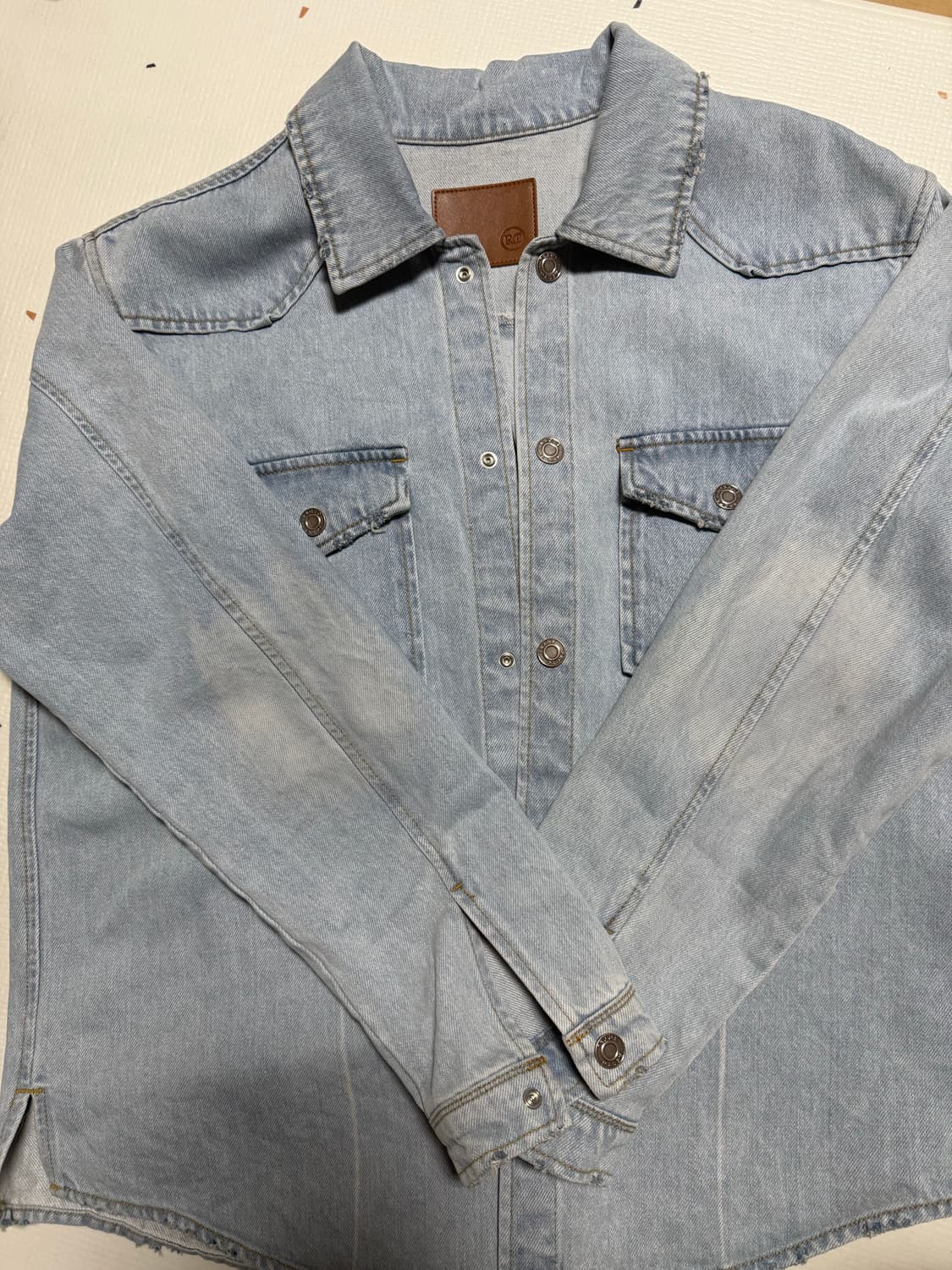 렉토 시그니처 데님 셔츠  상품이미지1