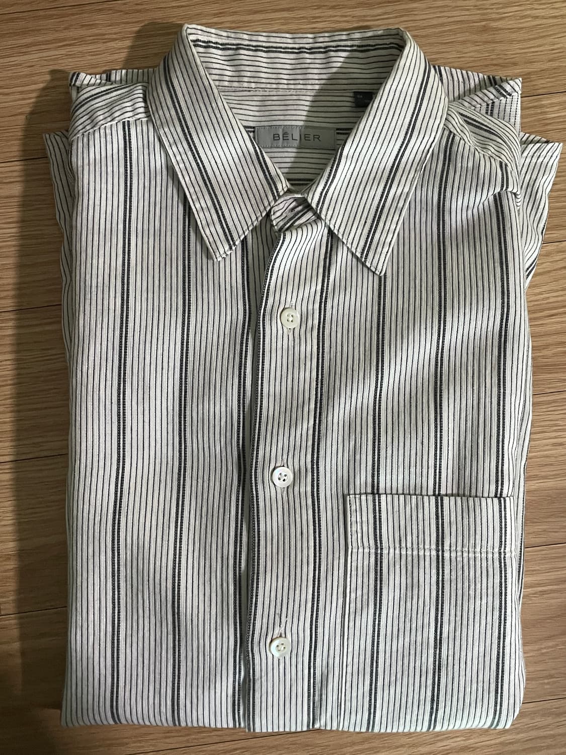 [04,100] 벨리에 다운 타임 치코 셔츠 -크림 멀티 스트라이프- 상품이미지2
