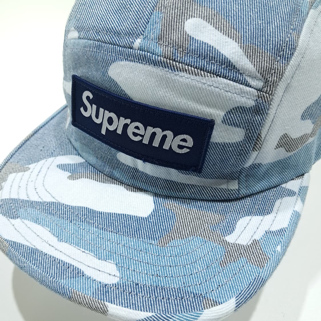 CL740 슈프림 미국판 워시드블루 밀리터리 카모 캠프캡 모자 상품이미지1