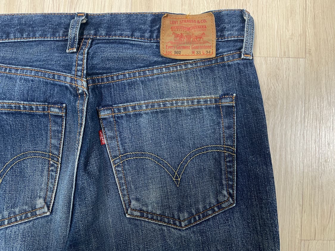 32) 00's 리바이스 재팬 502 일자핏 워싱 데님팬츠 상품이미지9