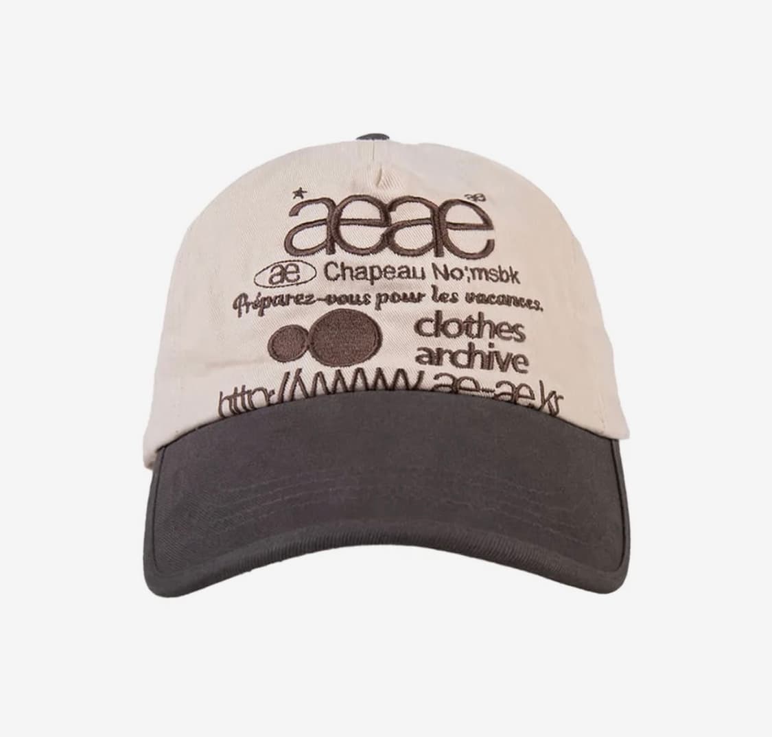 aeae 모자 WEB LOGO 5PANNEL CAP 차콜 모카 상품이미지1