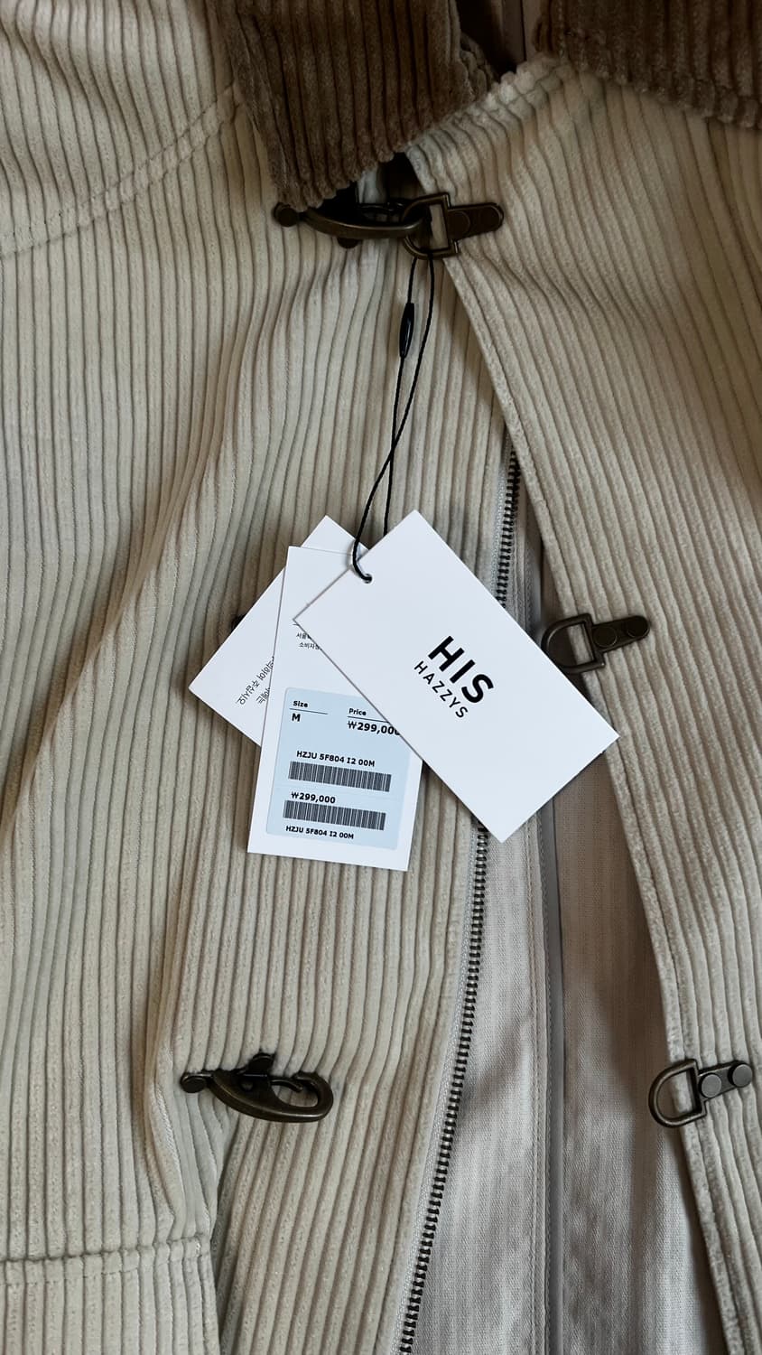 HIS 헤지스 스톤 코듀로이 파이어맨 클립 자켓 상품이미지3