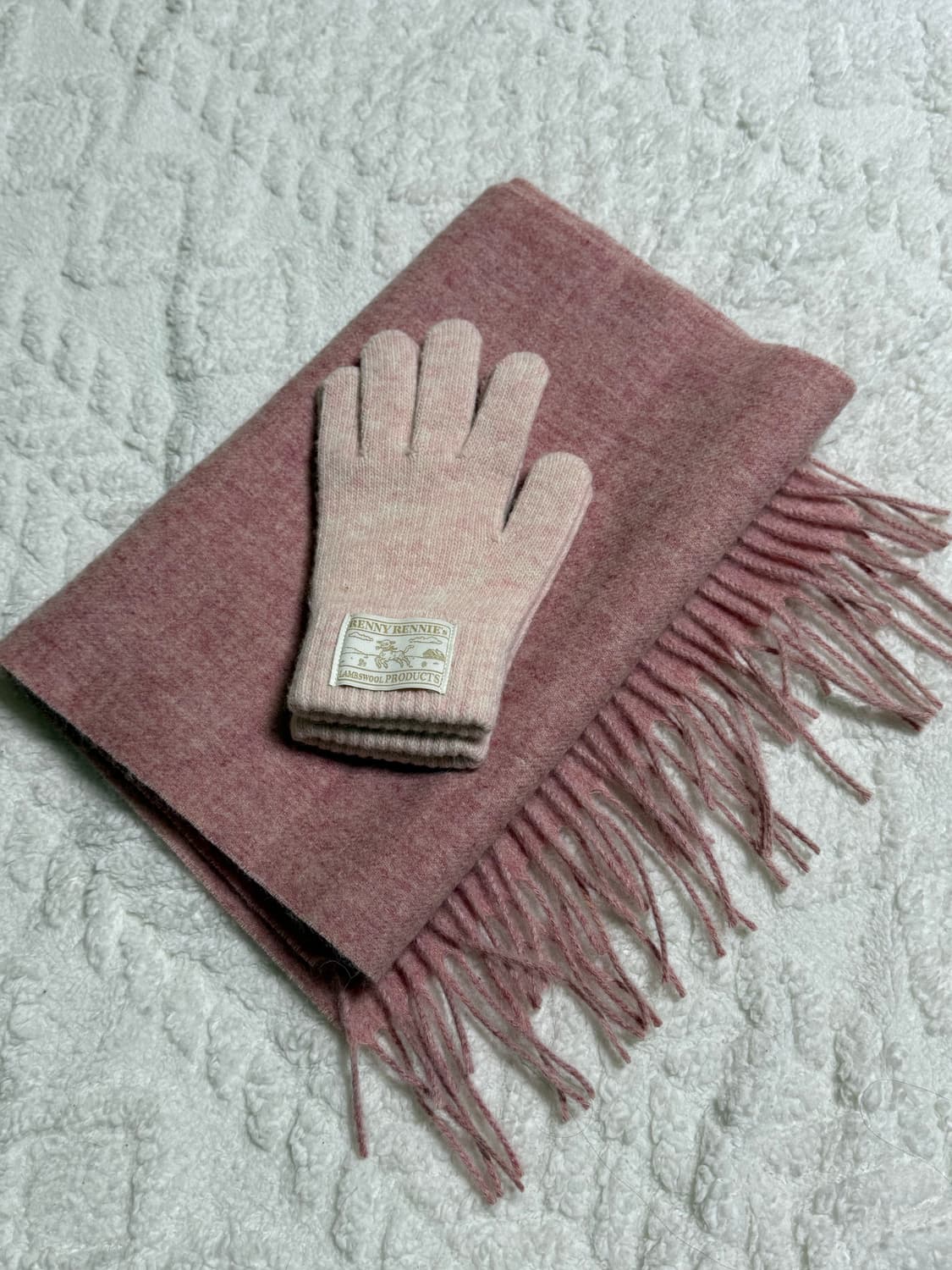 울 머플러+장갑 세트 상품이미지2