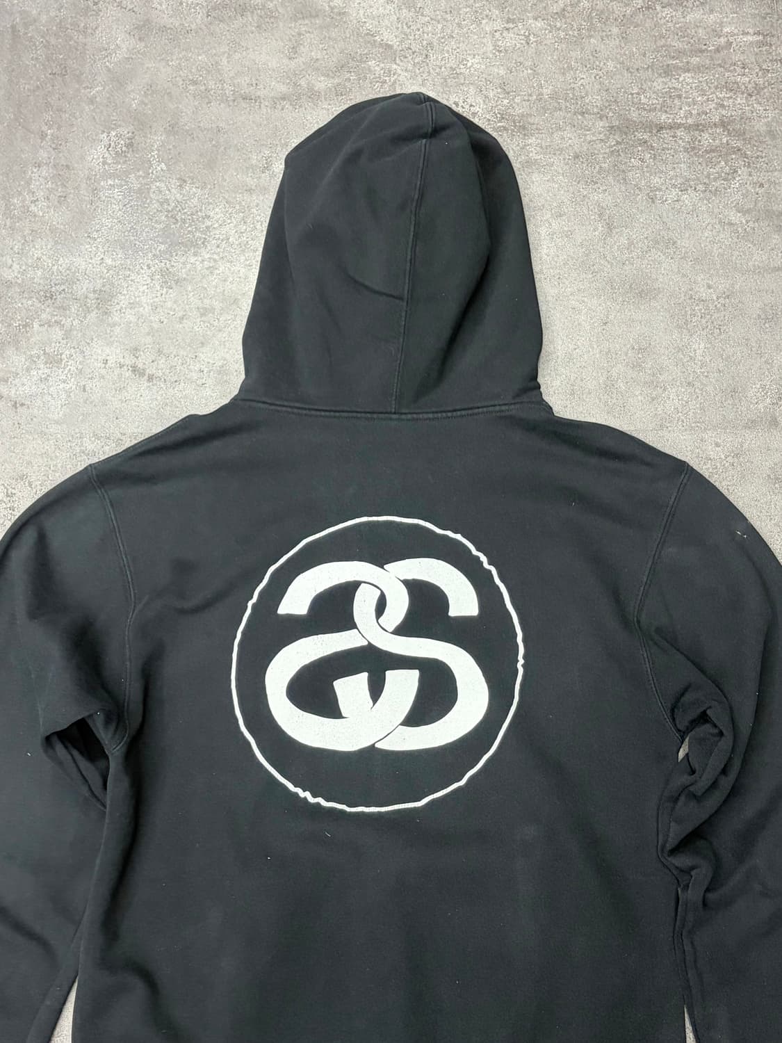 00s stussy 스투시 블랙 써클 후드 집업 상품이미지6