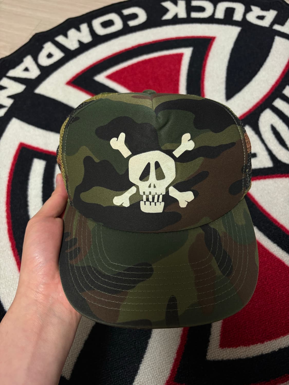 올드 스투시 스컬 카모캡 상품이미지1